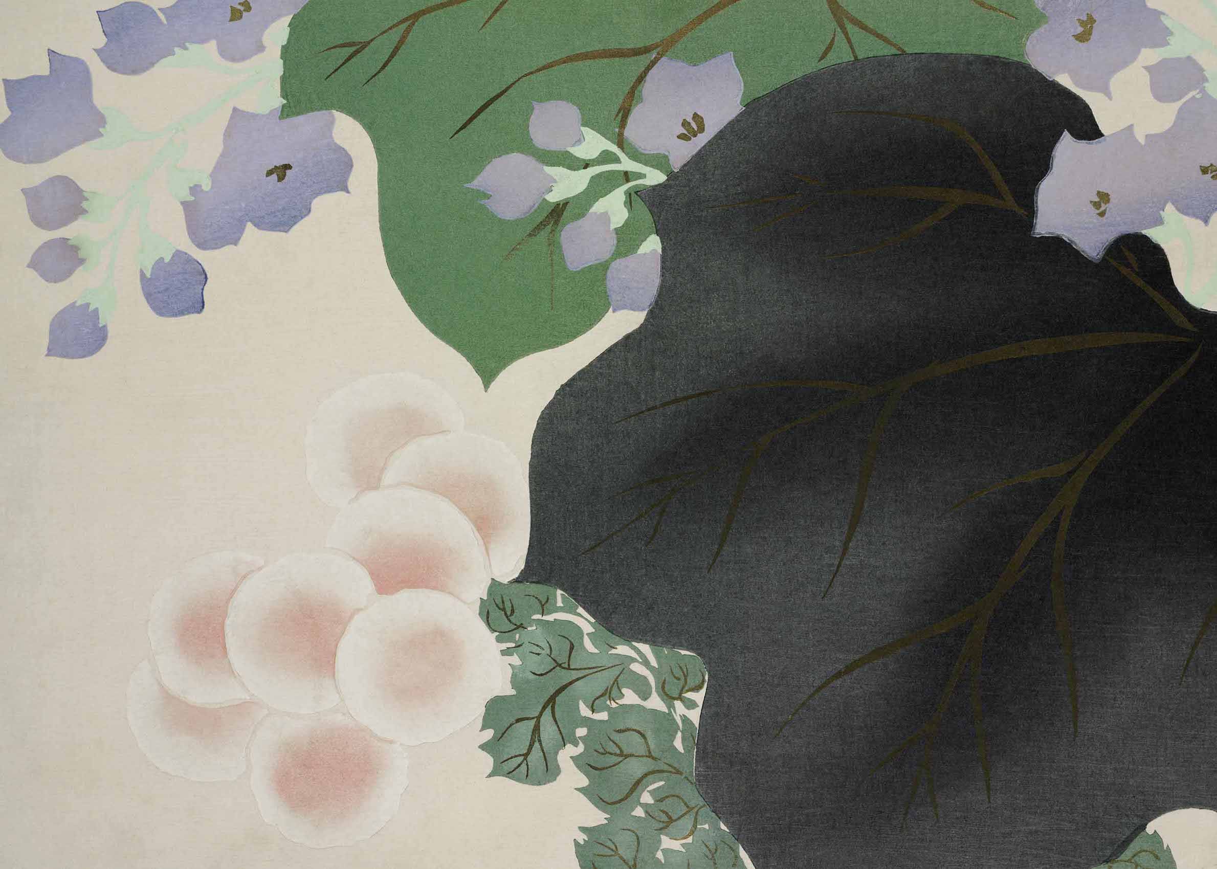 Flowers of a Hundred Generations by Kamisaka Sekka - Florale Grafik (50x70 cm)