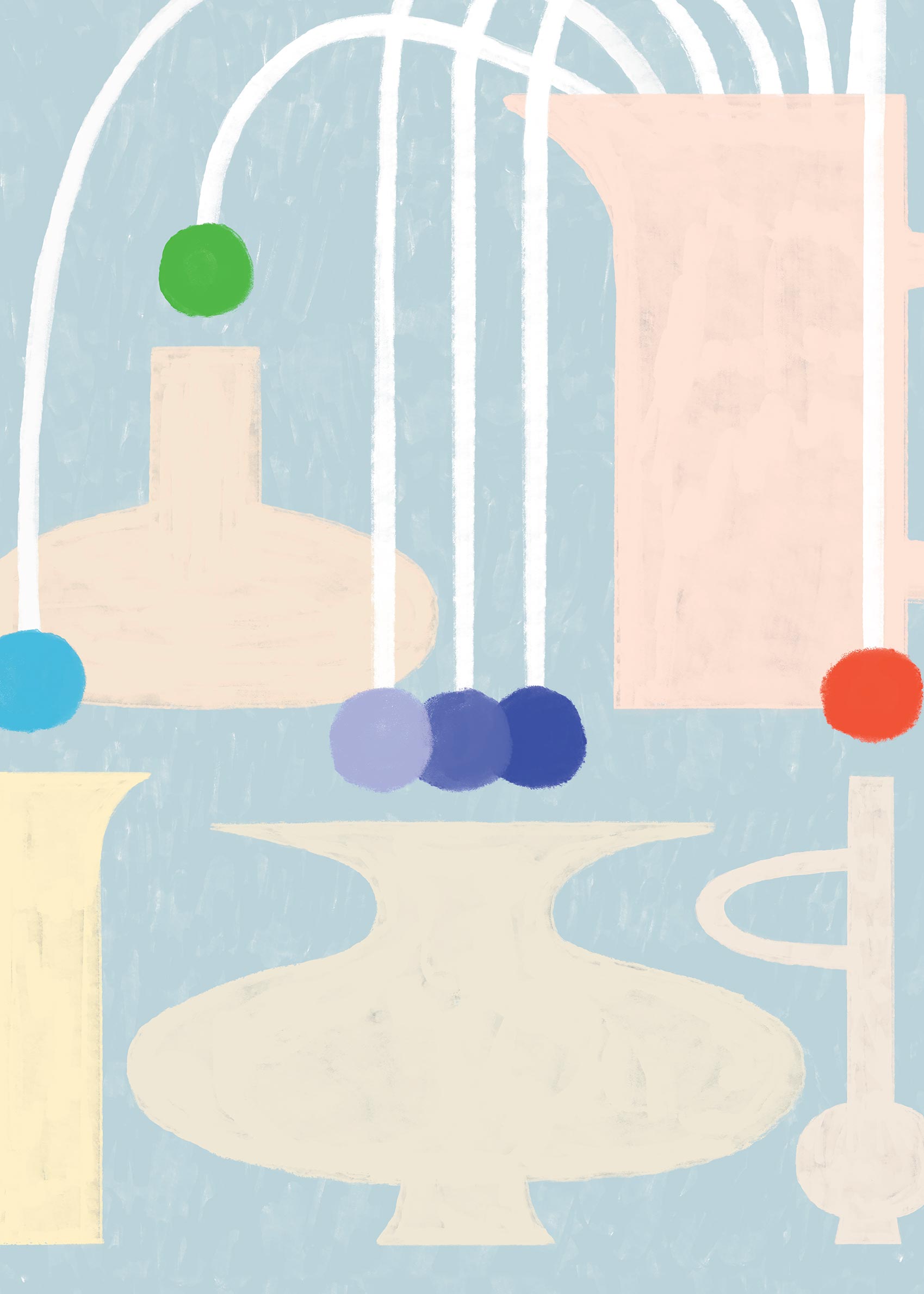Vases Poster - Stillebenillustration (50x70 cm)