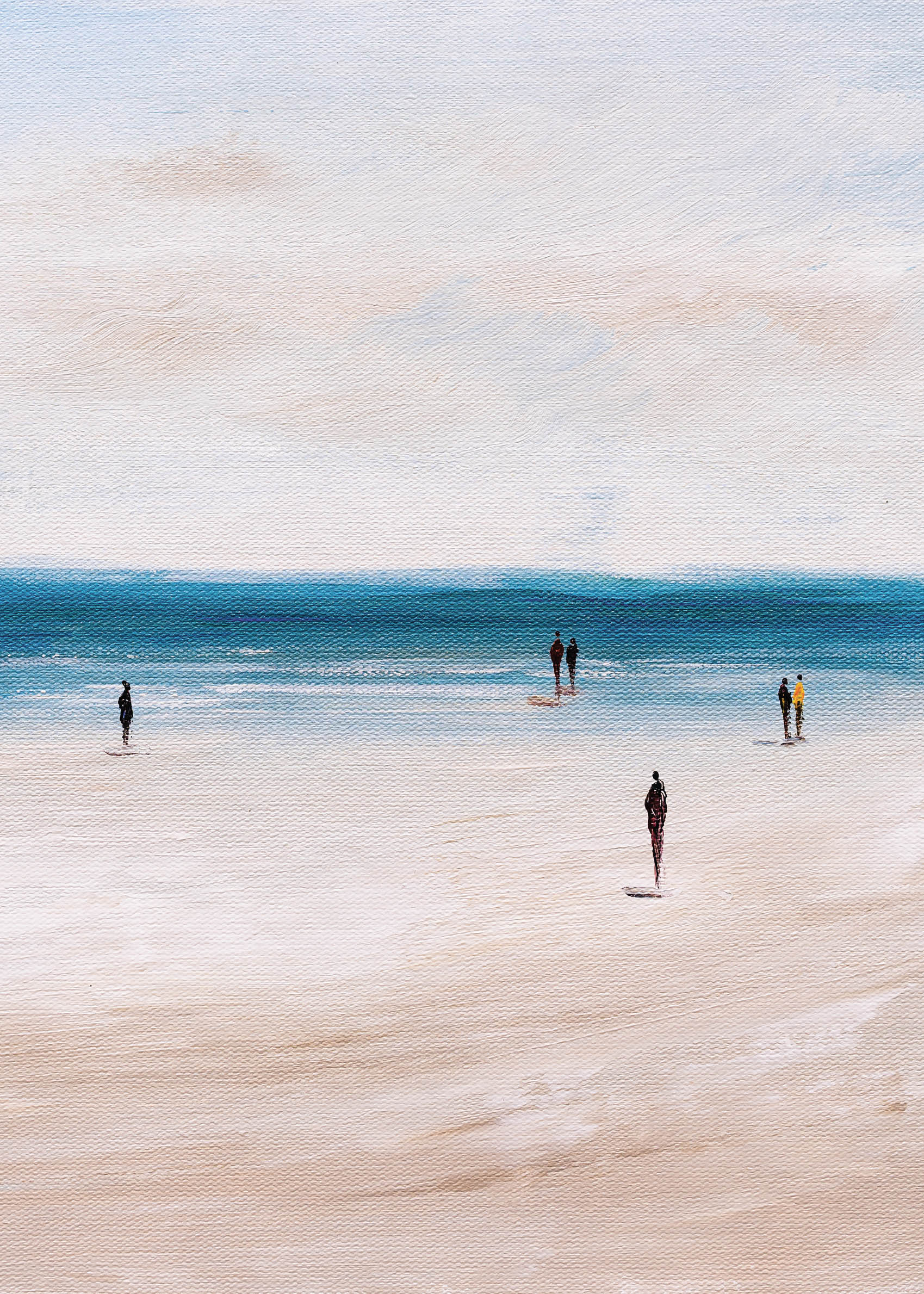 Beach Walk Canvas - Beach photography (50x70 cm)
