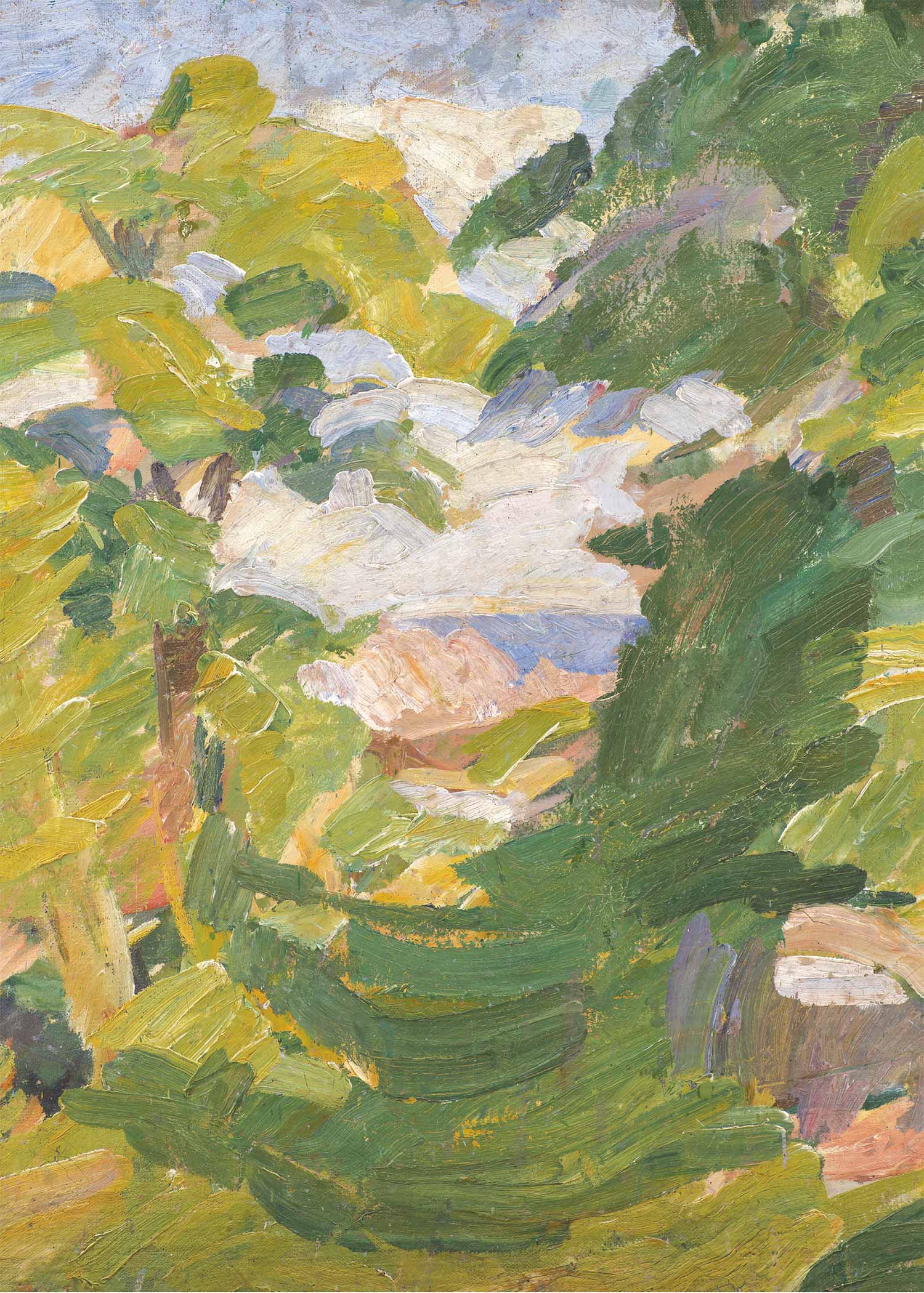 Summer Oak Grove Canvas - Abstract landscape painting (30x40 cm)