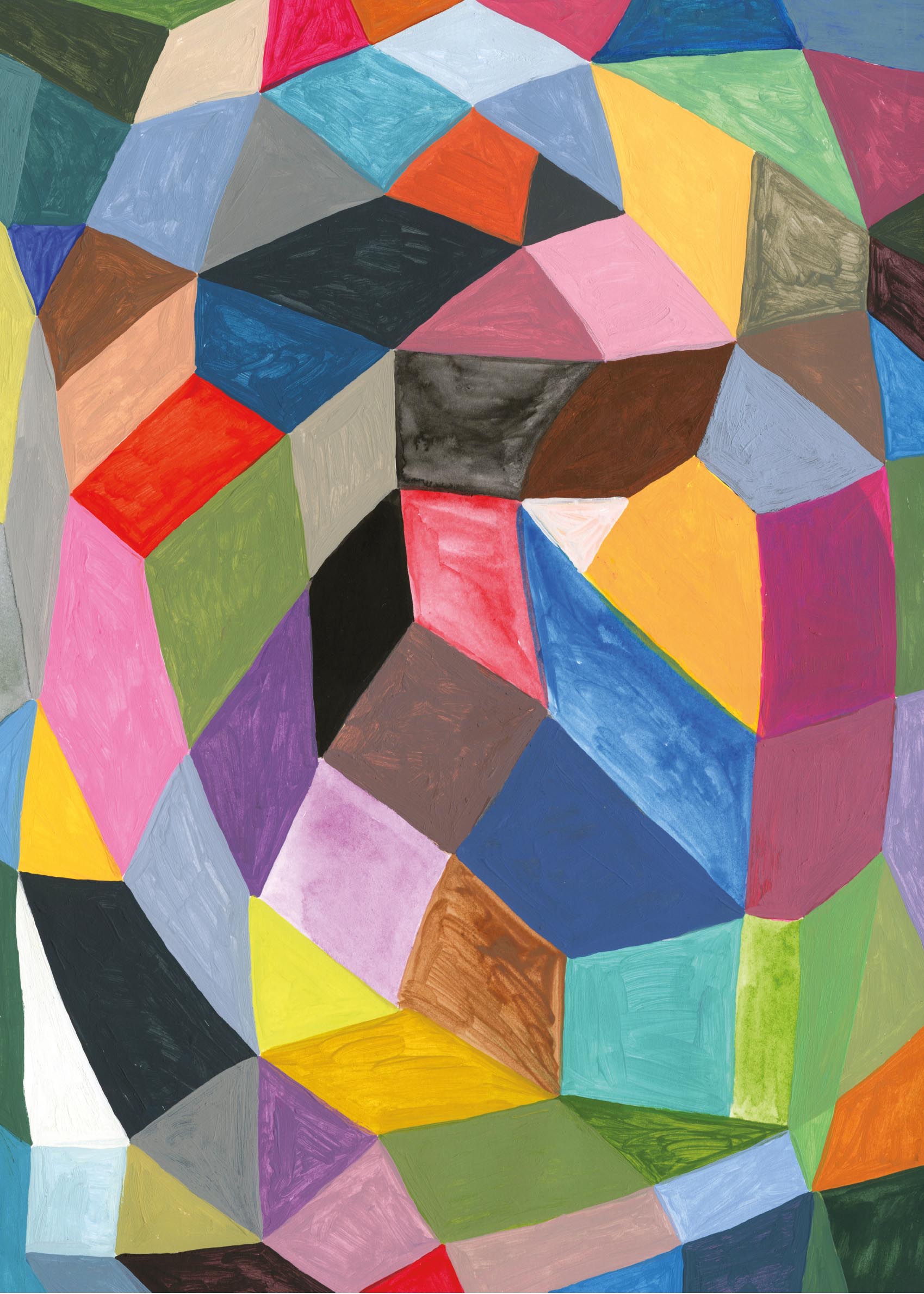 Surface 1 Leinwand - Geometrische Malerei (50x70 cm)