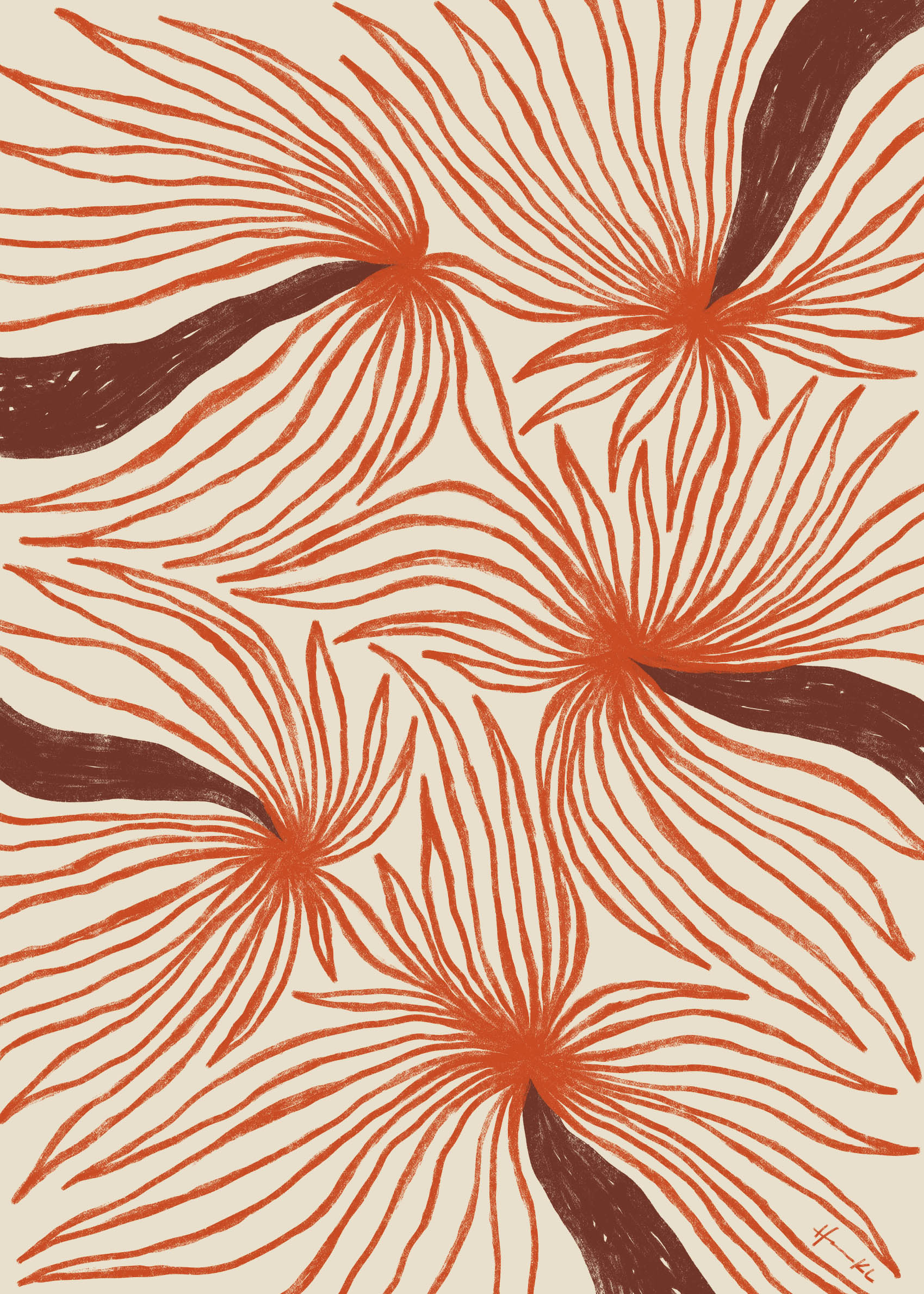 Himmel Poster - Floral illustration (50x70 cm)