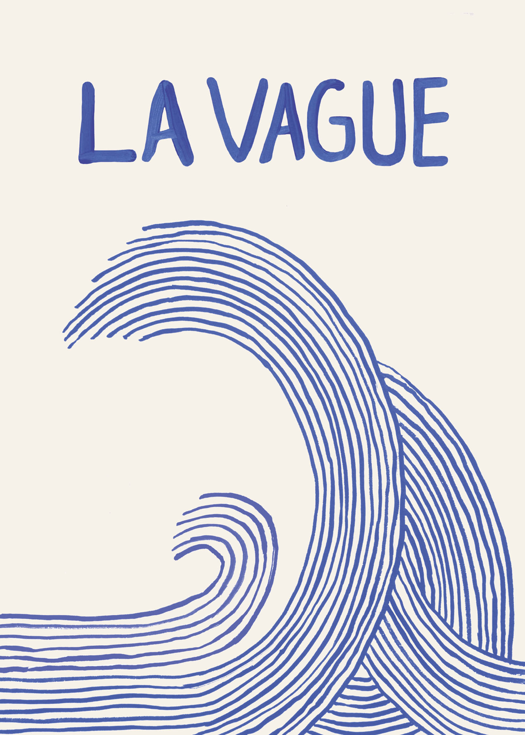 La Vague Leinwand - Küstengrafik (30x40 cm)
