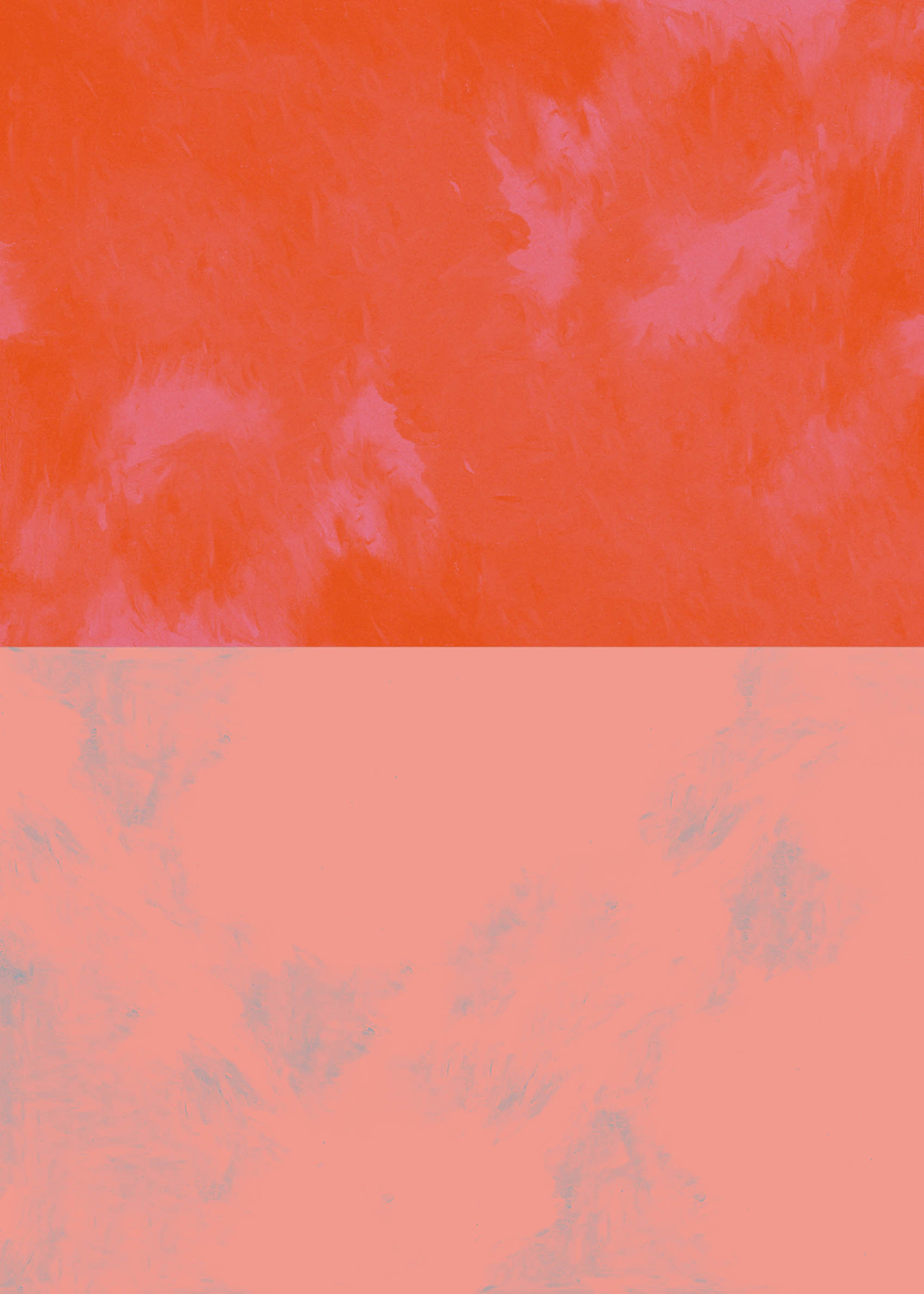 Crimson and Coral Leinwand - Abstrakte Malerei (30x40 cm)