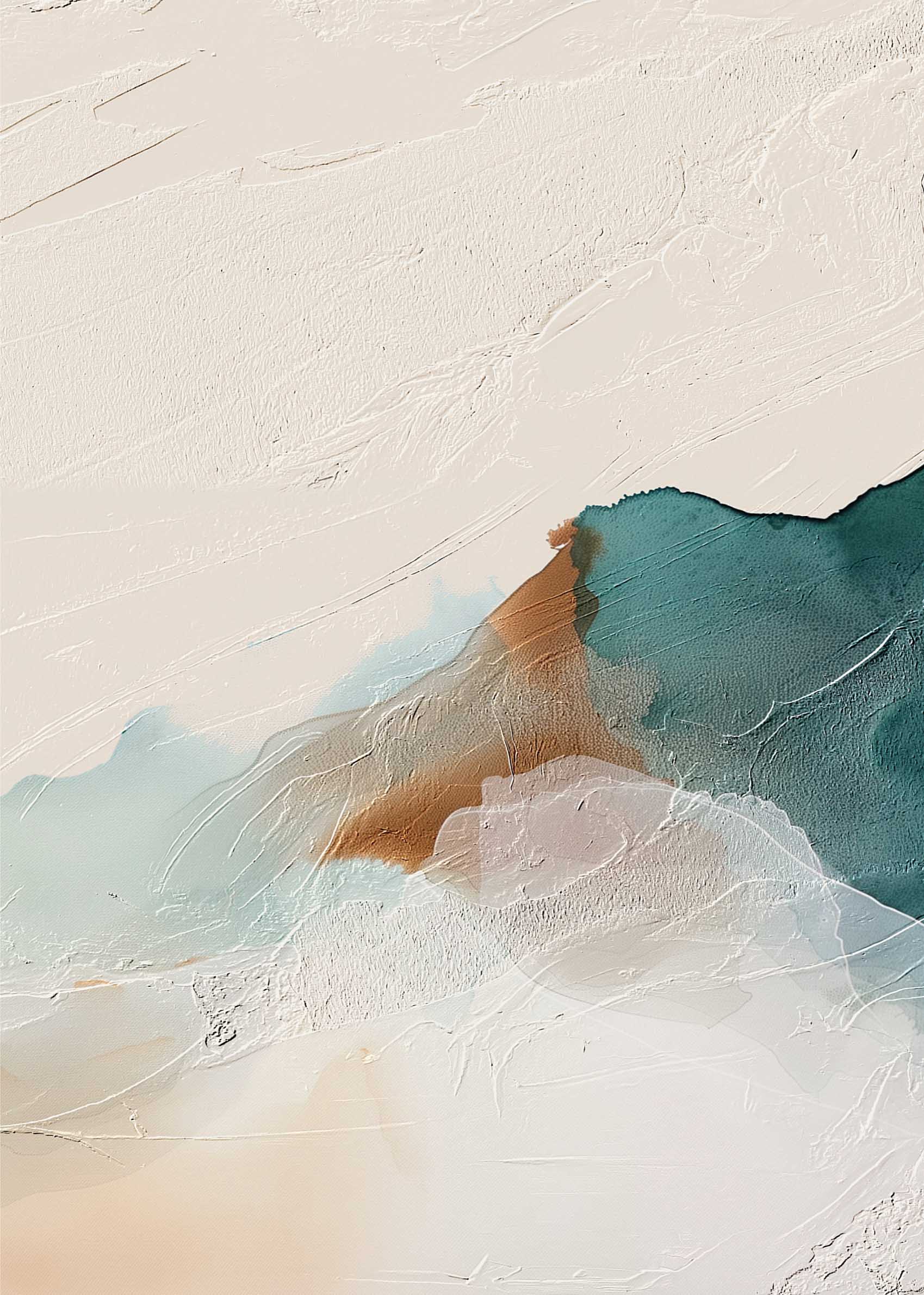 Highland 01 Leinwand - Abstrakte Malerei (70x100 cm)