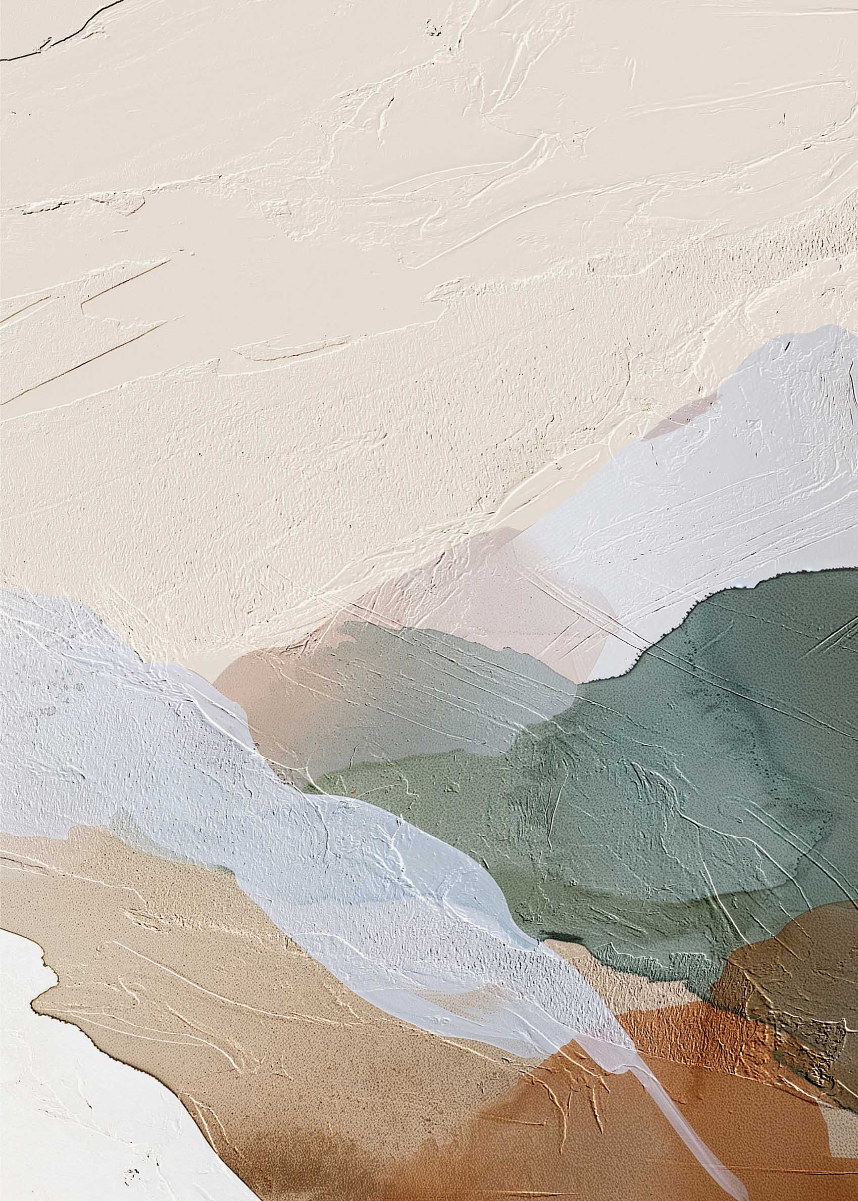 Highland 02 Leinwand - Abstrakte Landschaftsmalerei (70x100 cm)