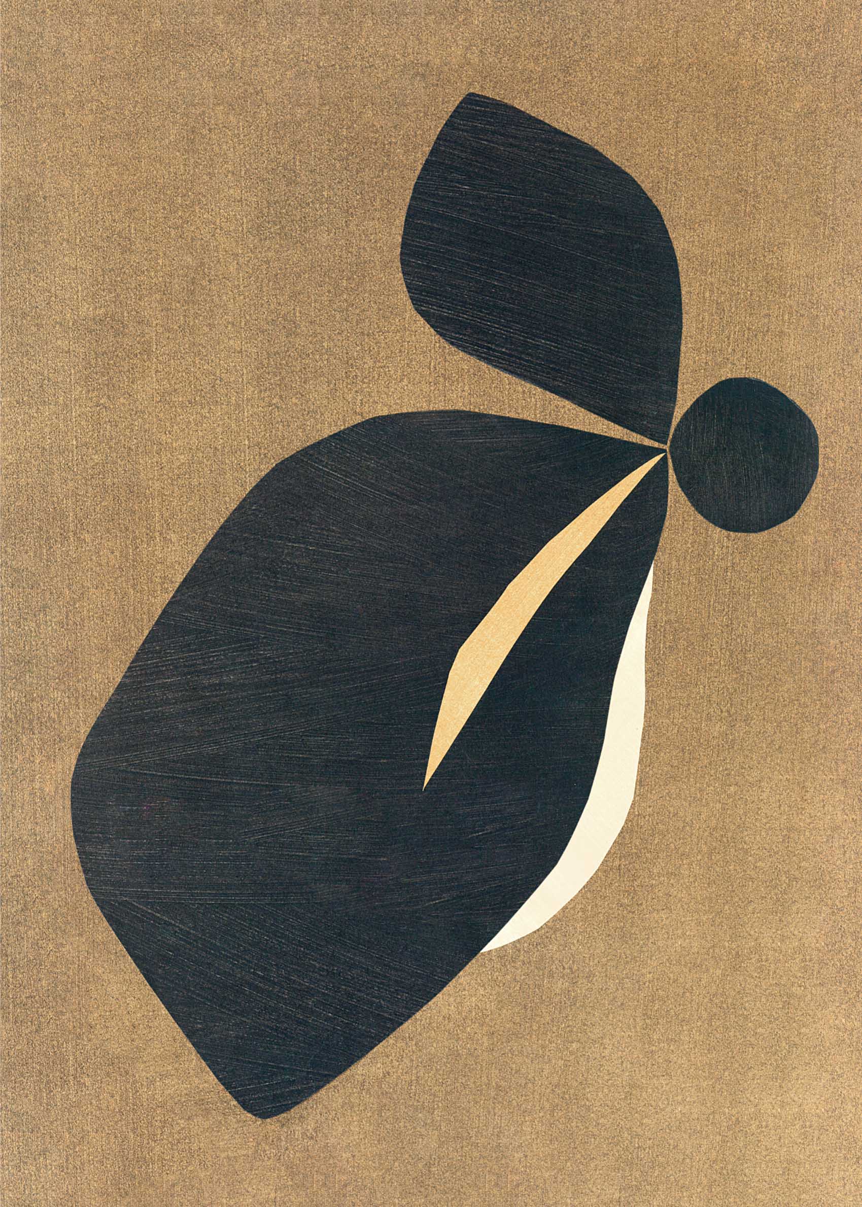 Delicate Bloom Canvas - Abstract botanical illustration (70x100 cm)