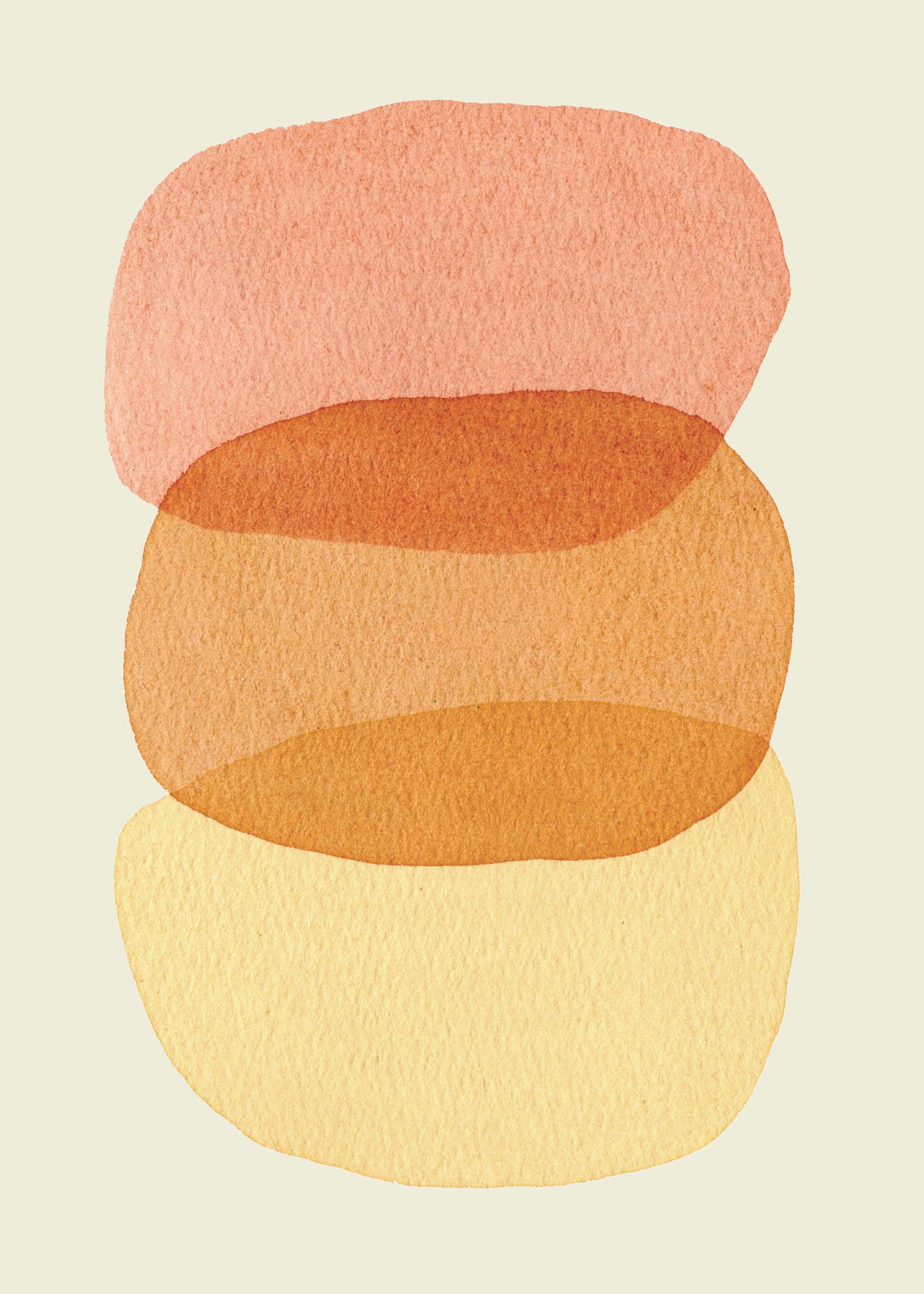 Colour Shapes I Canvas - Abstract illustration (50x70 cm)