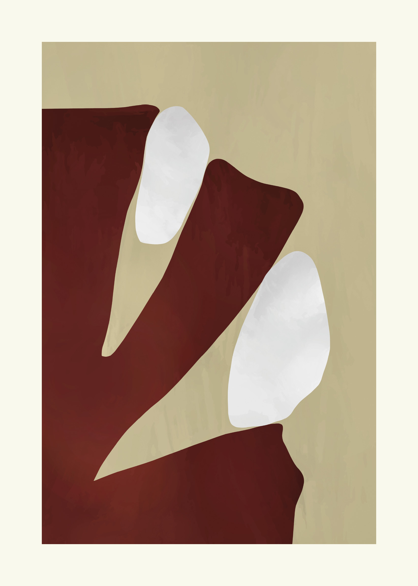 Gentle Divide Leinwand - Abstrakte Malerei (70x100 cm)