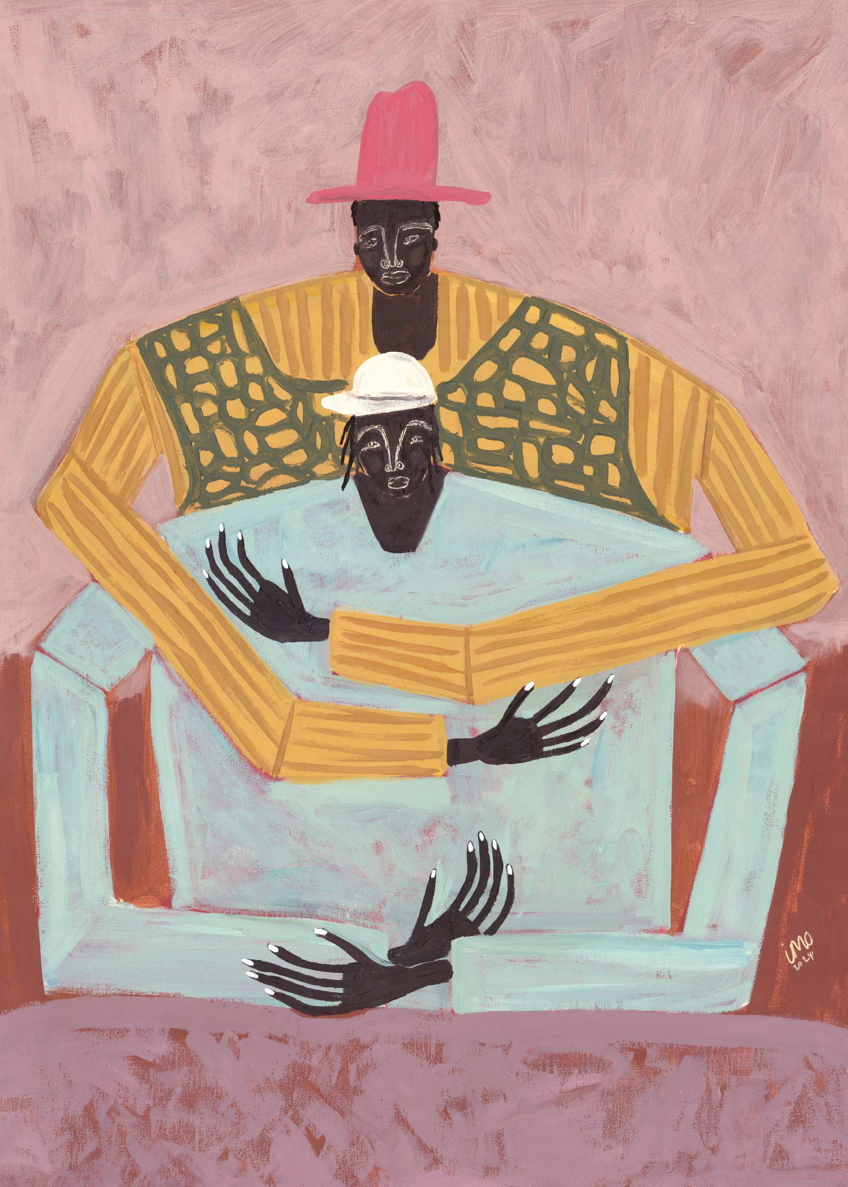 The Hug Canvas - Figurative illustration (50x70 cm)