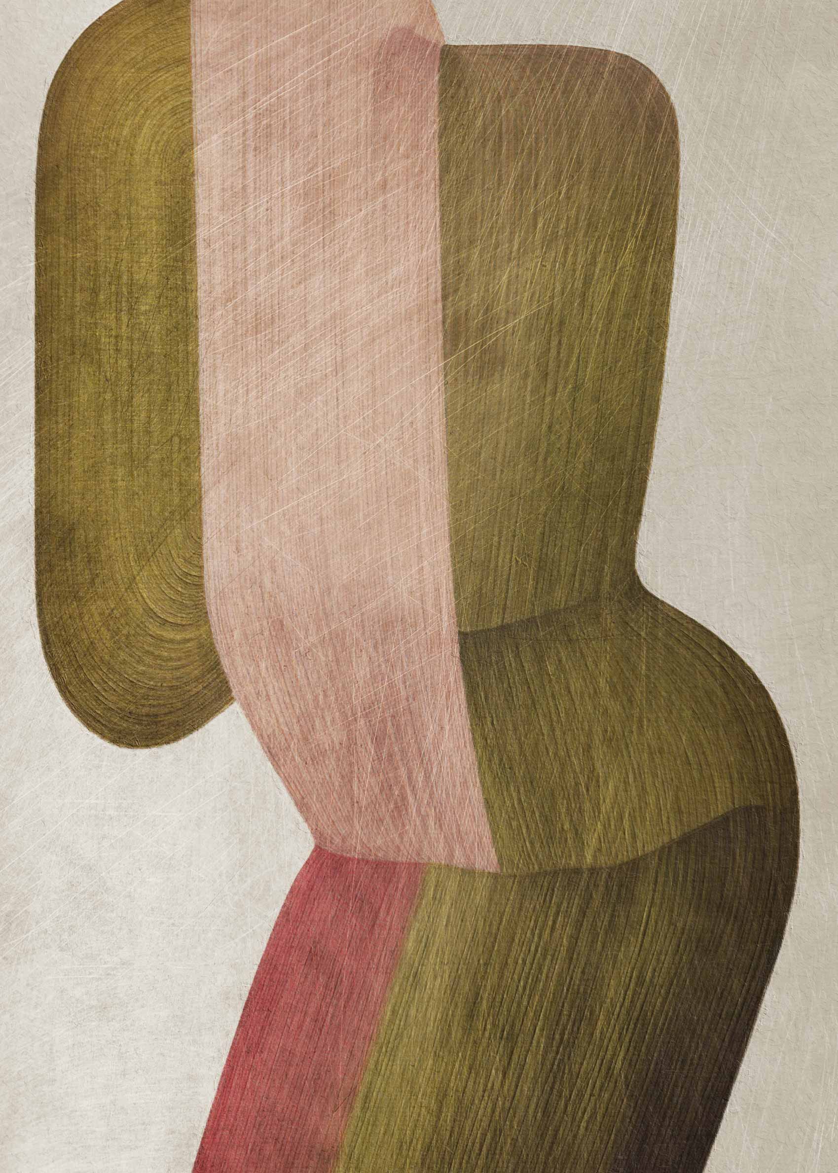 Muted Organic Flow I Canvas - Abstract illustration (50x70 cm)