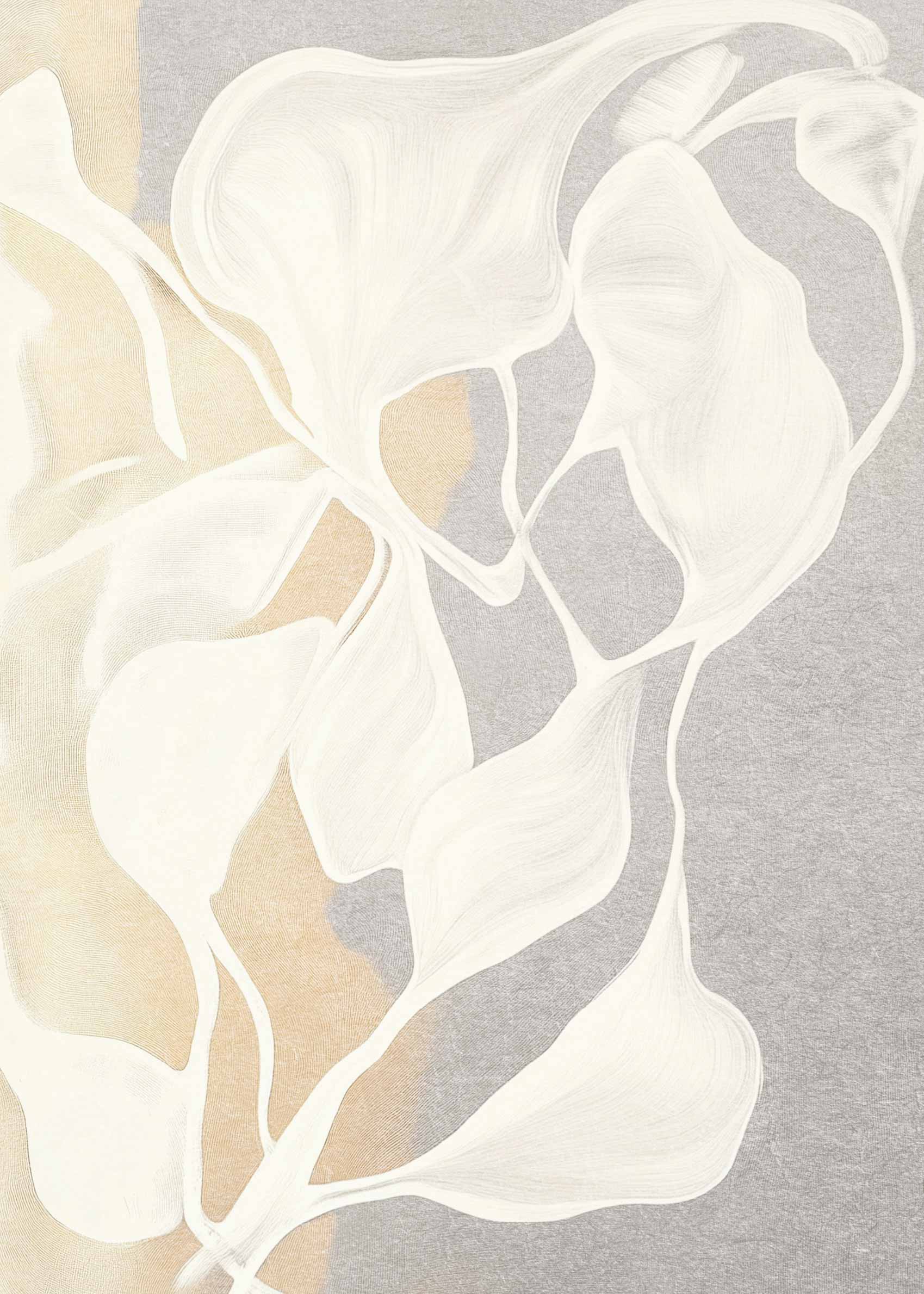 Fluid Organic Forms II Leinwand - Calla-Lilien-Gemälde (50x70 cm)