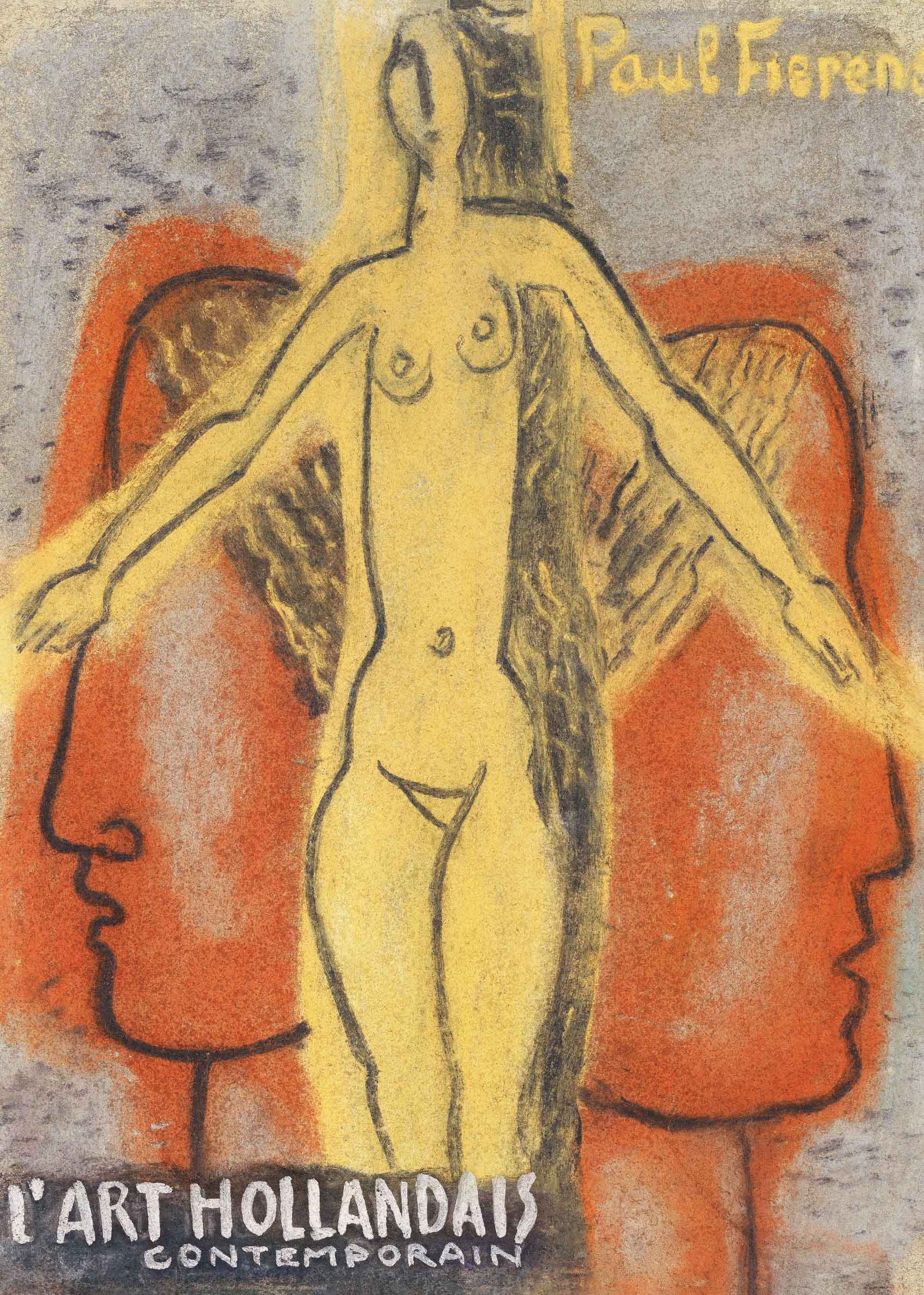Nude Between Canvas - Nude illustration (70x100 cm)