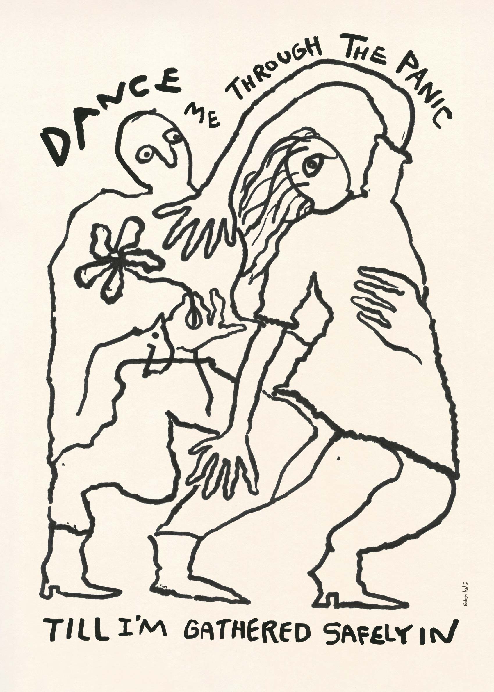 Dance with Me Canvas - Figure line art (50x70 cm)