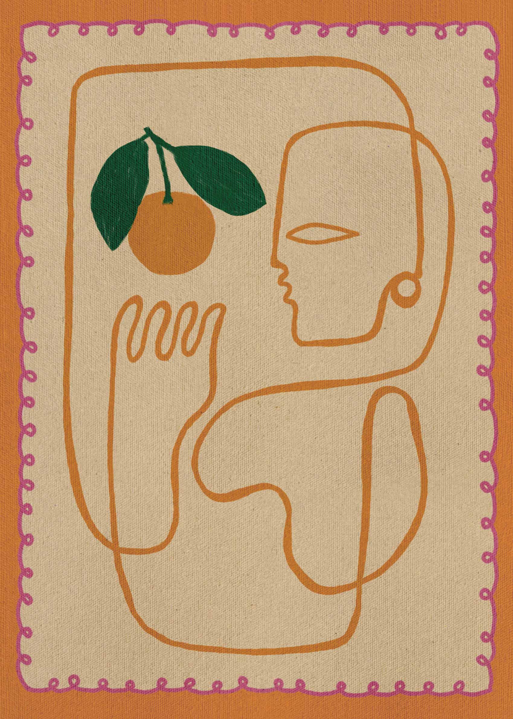 Fruit Fiesta I Canvas - Fruktillustration (50x70 cm)