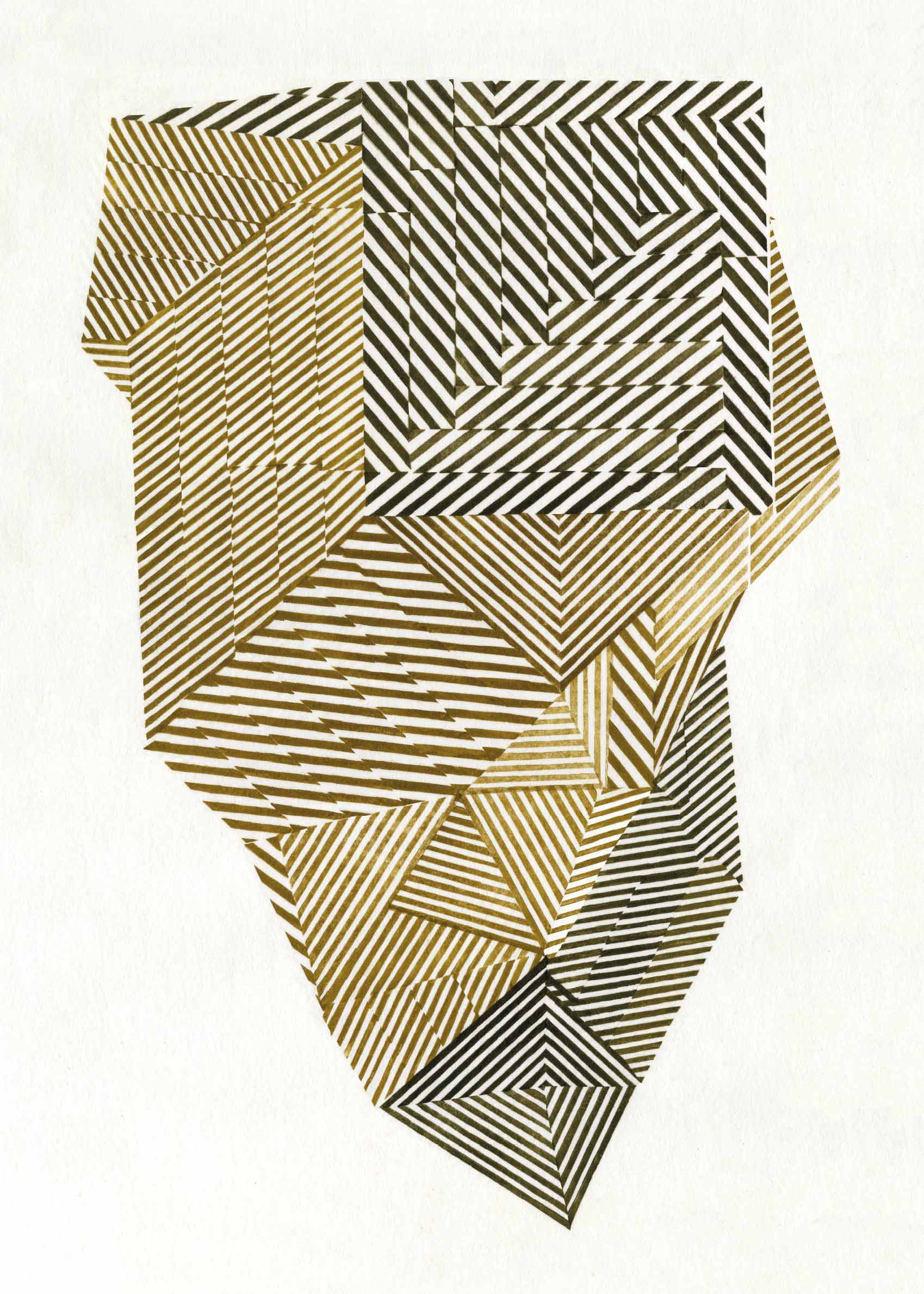 Geometric Maze Canvas - Geometrisk illustration (50x70 cm)