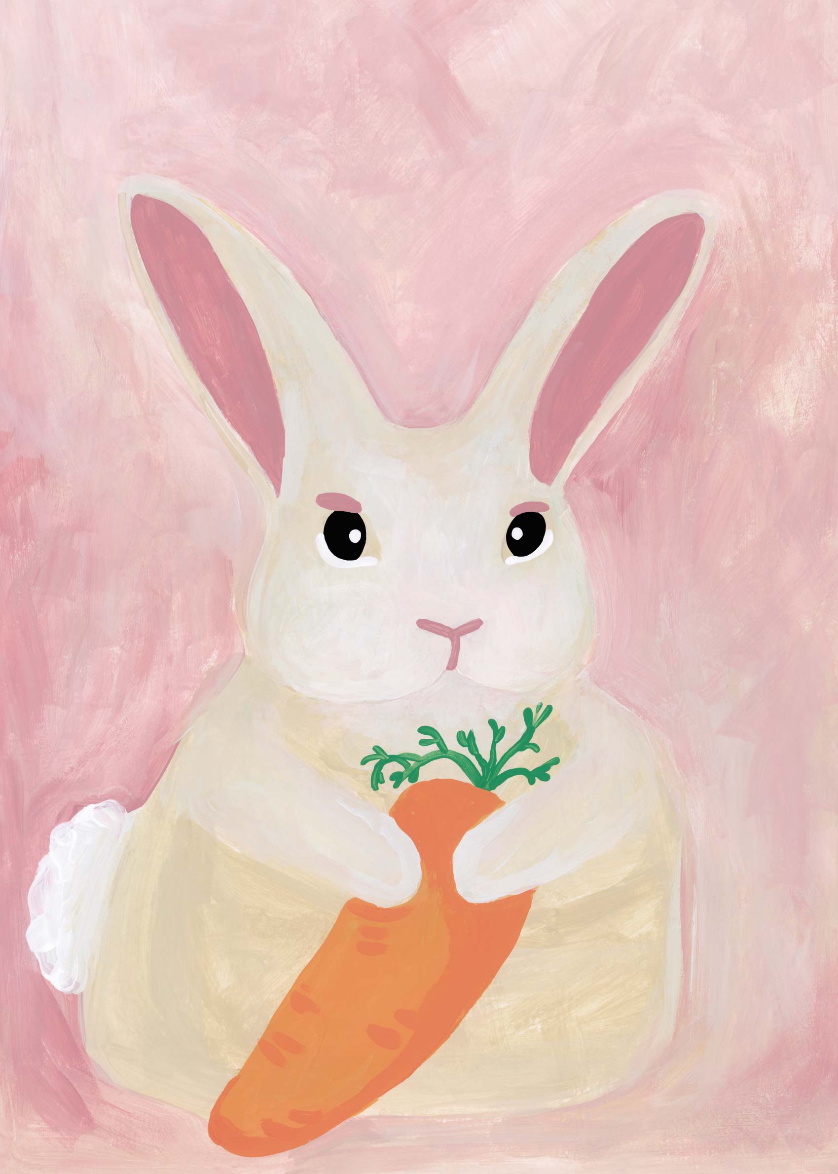 Sweet Bunny Leinwand - Tiergrafik (50x70 cm)