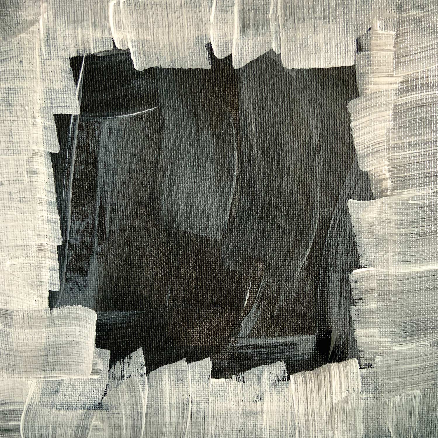 Aperture Canvas - Black opening on canvas (50x50 cm)