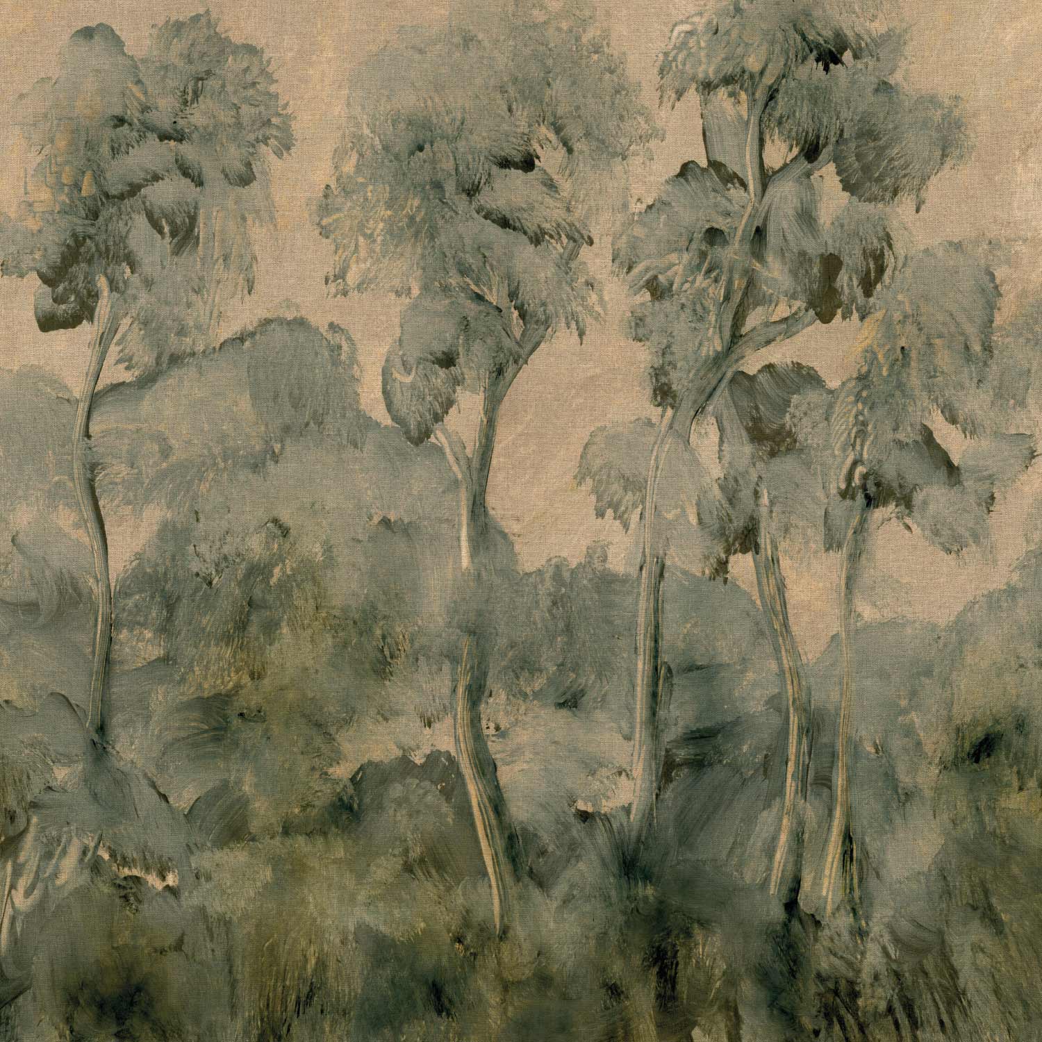 Forgotten Forest Canvas - Misty trees on canvas (50x50 cm)