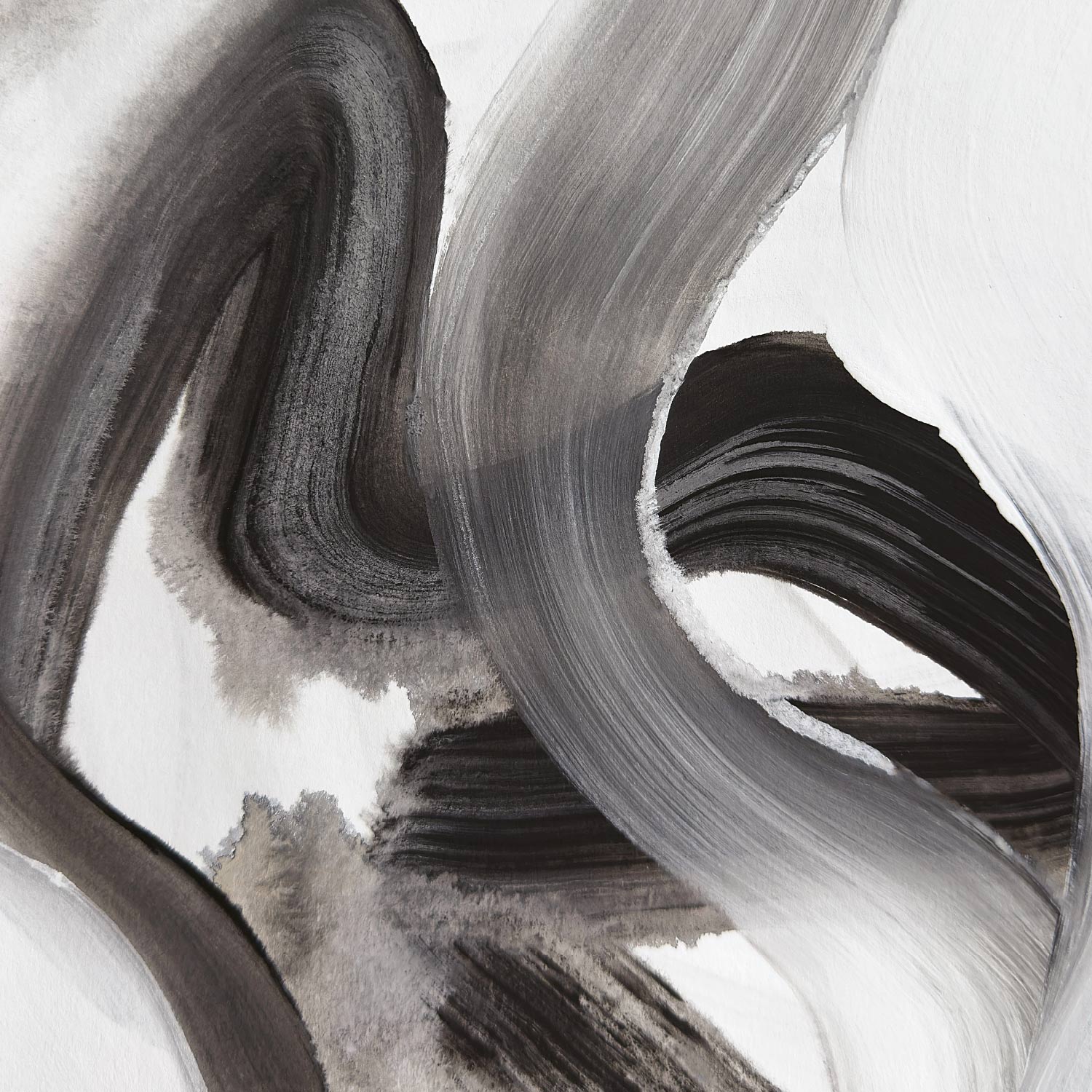 Tempest Noir 01 Canvas - Brushstrokes on canvas (50x50 cm)