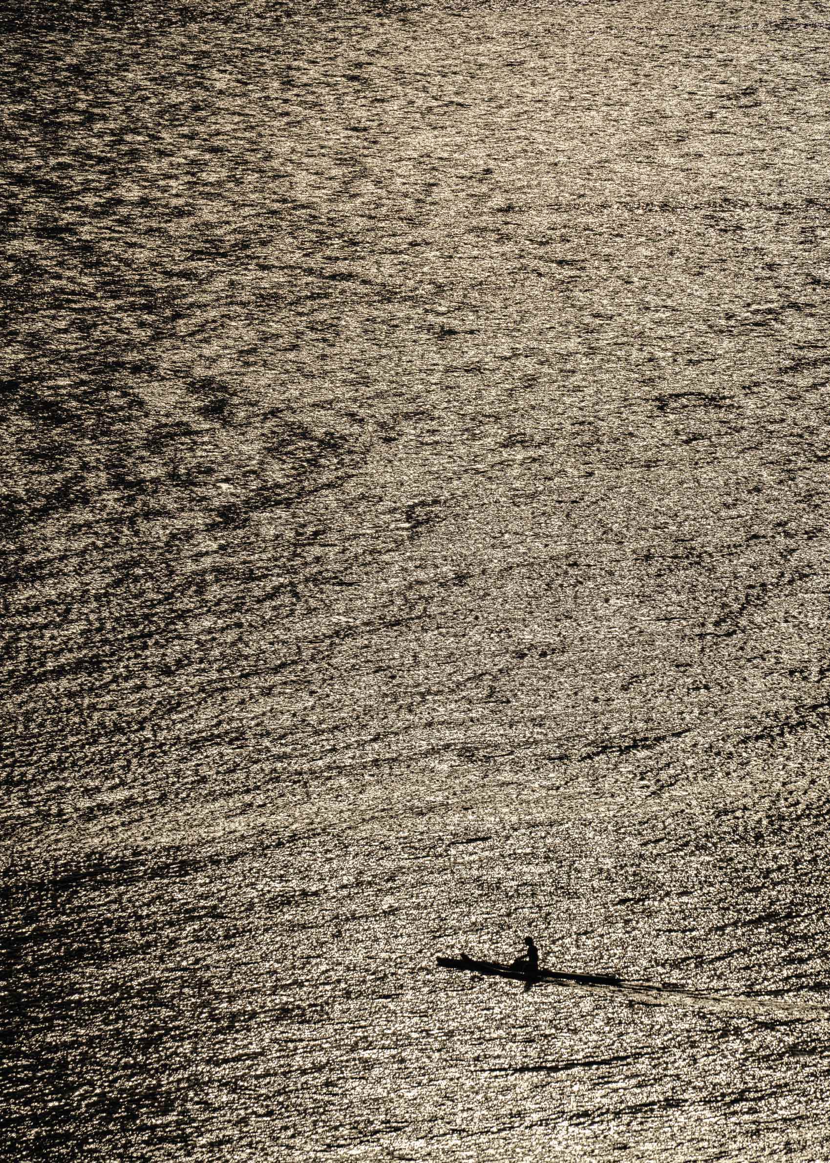 Low Tide Canvas - Rowing photography (100x140 cm)