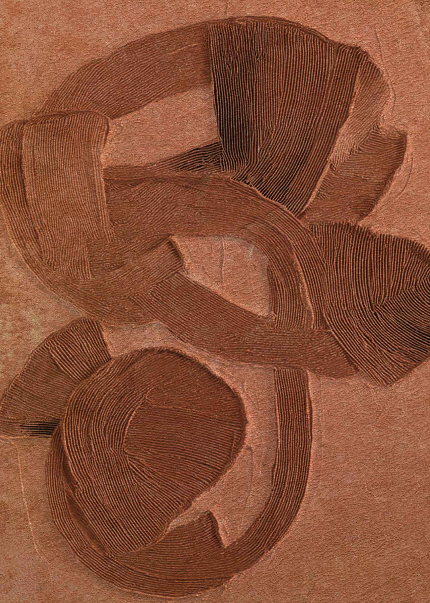 Textured Curves Canvas - Abstract painting (30x40 cm)