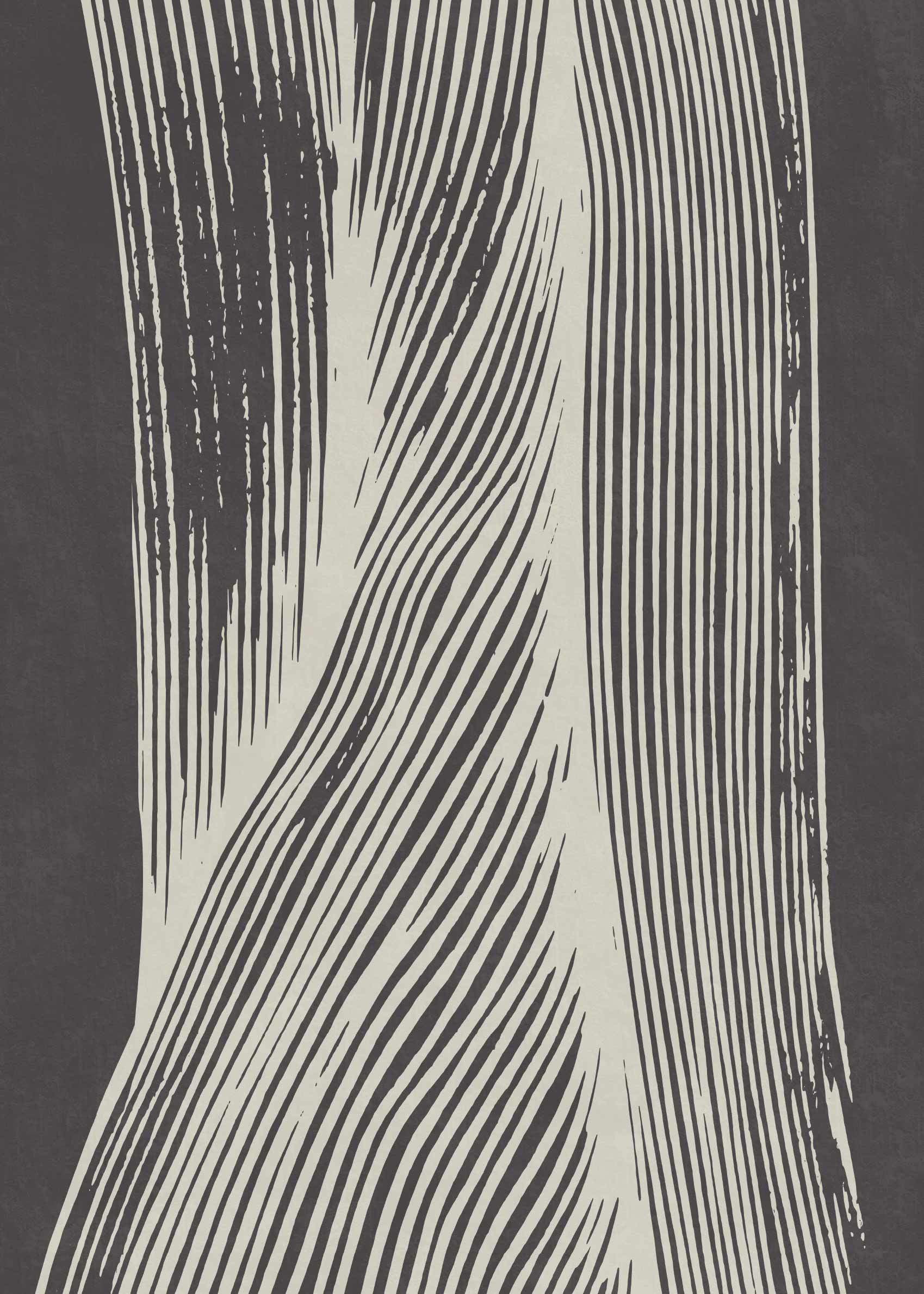 Shadow Lines Canvas - Abstract line art (70x100 cm)