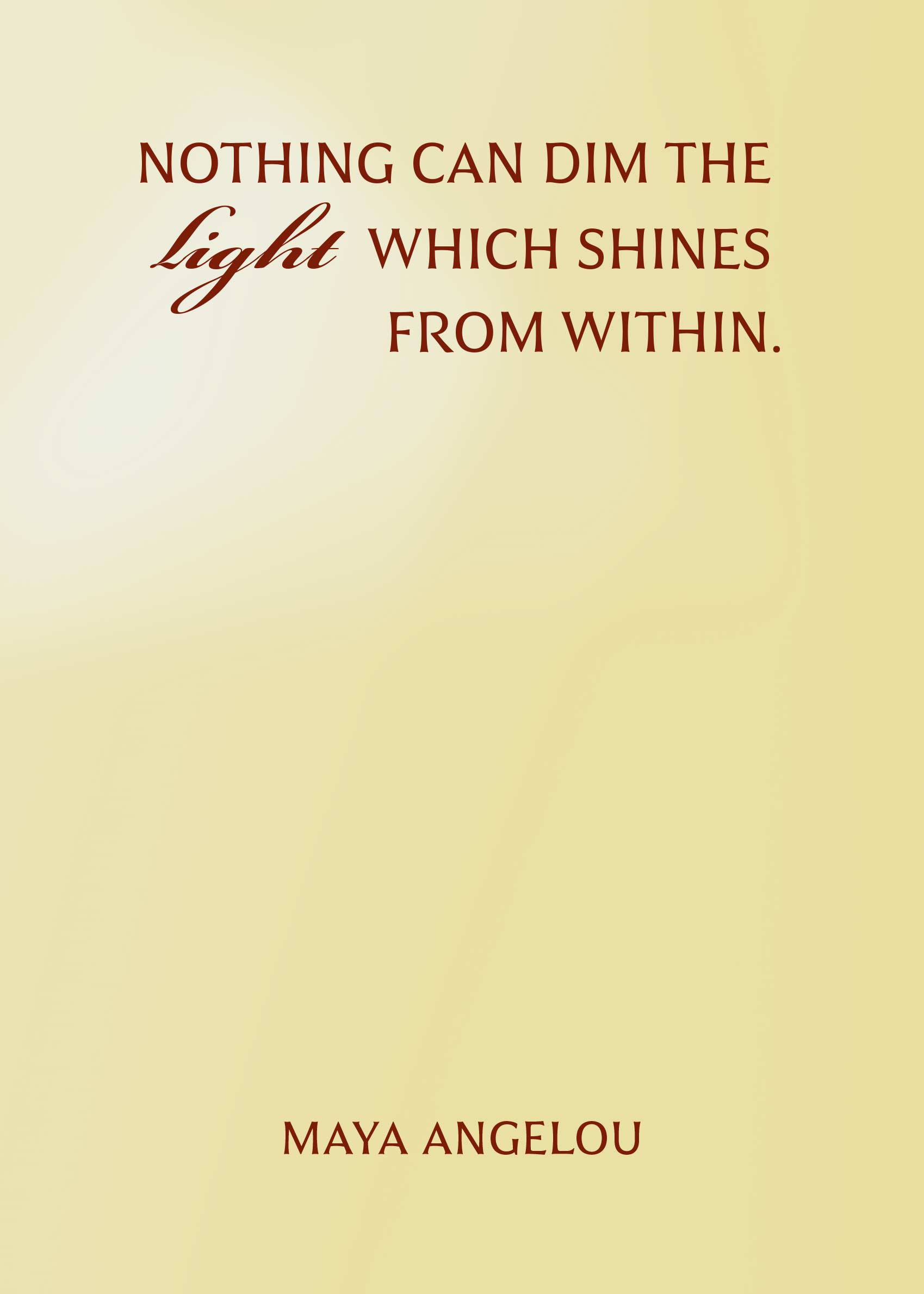 Shine from Within Canvas - Typographic quote (30x40 cm)