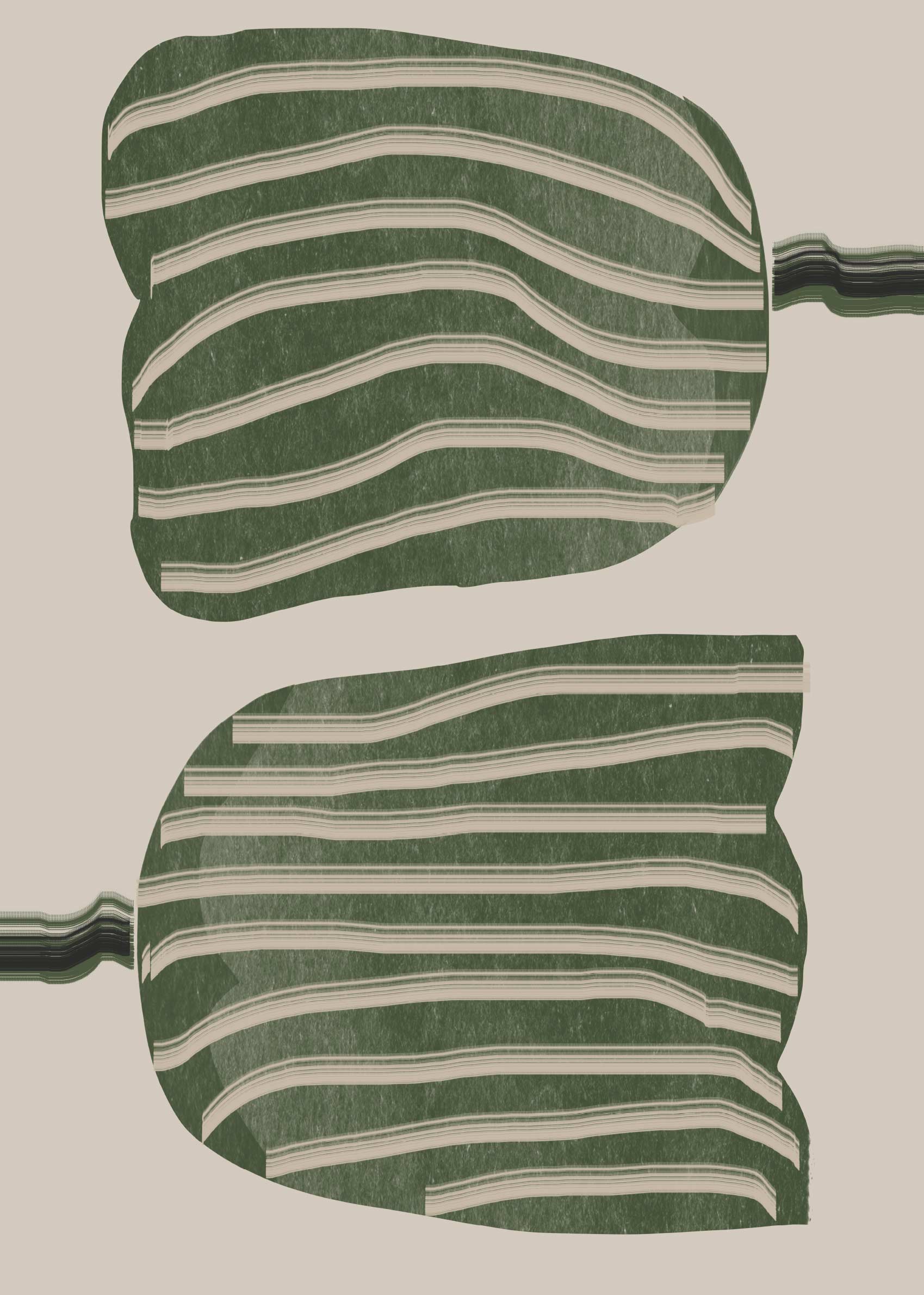 Abstract Tulips Lærred - Blomsterillustration (30x40 cm)