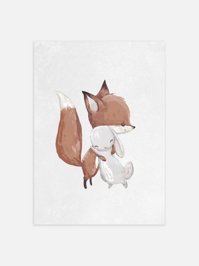 Fox and Bunny Plakat
