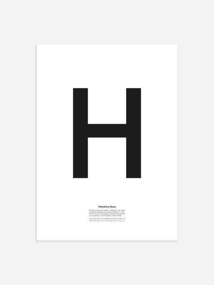 Helvetica Font Plakat
