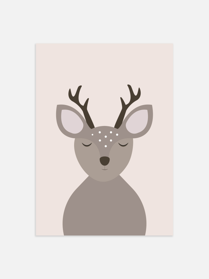 Sleeping Deer Poster