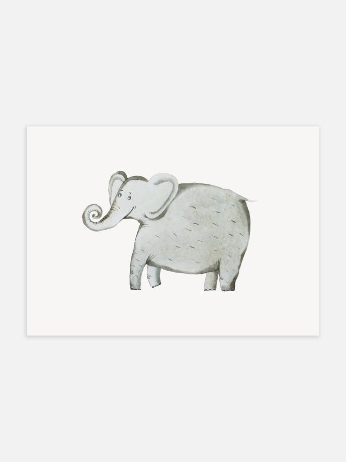 Aquarelle Elephant Poster