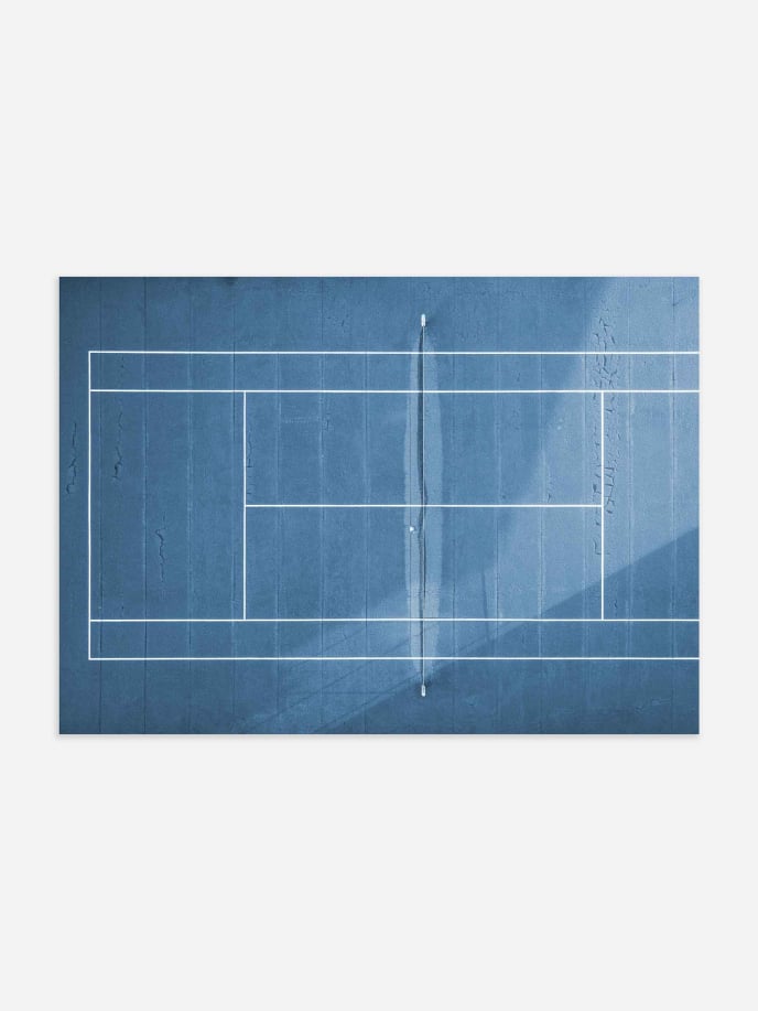 Blue Tennis Court Poster