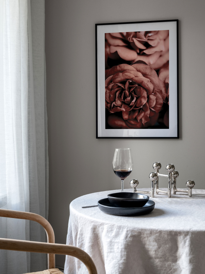 Burgundy Roses Poster