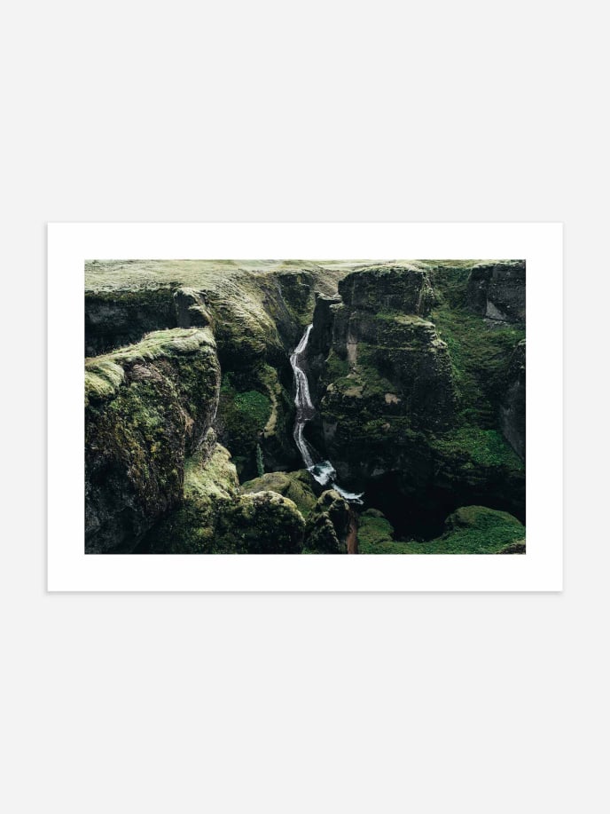 Green Waterfall no.2 Poster