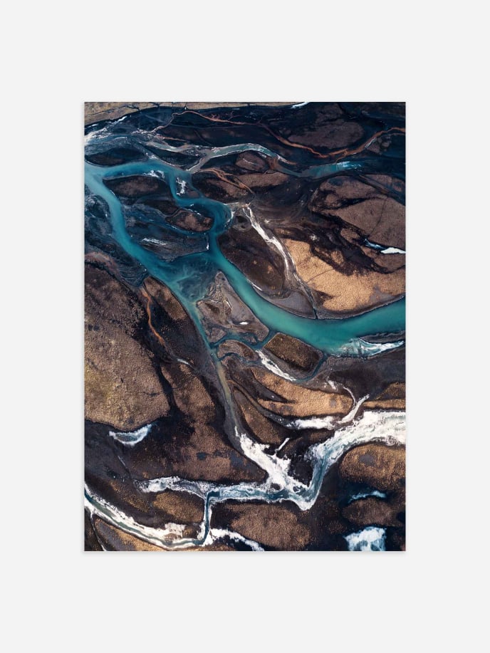 Iceland River Poster