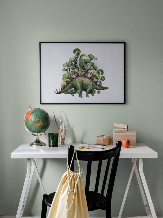 Stegosaurus in the Jungle Poster
