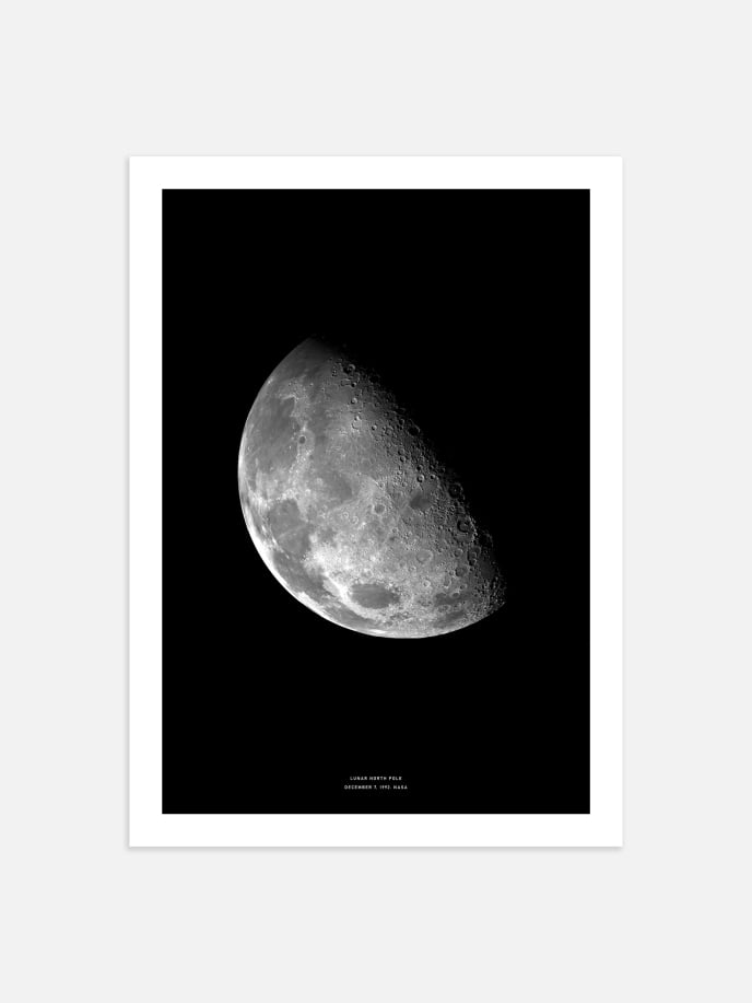 Lunar North Pole Poster