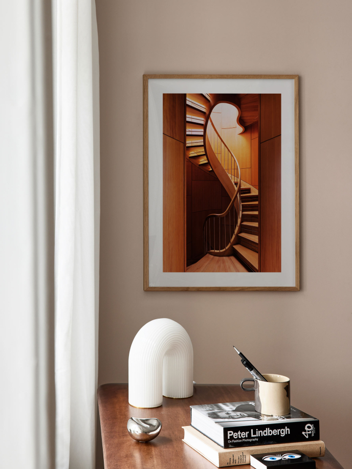 Wooden Stairs Poster