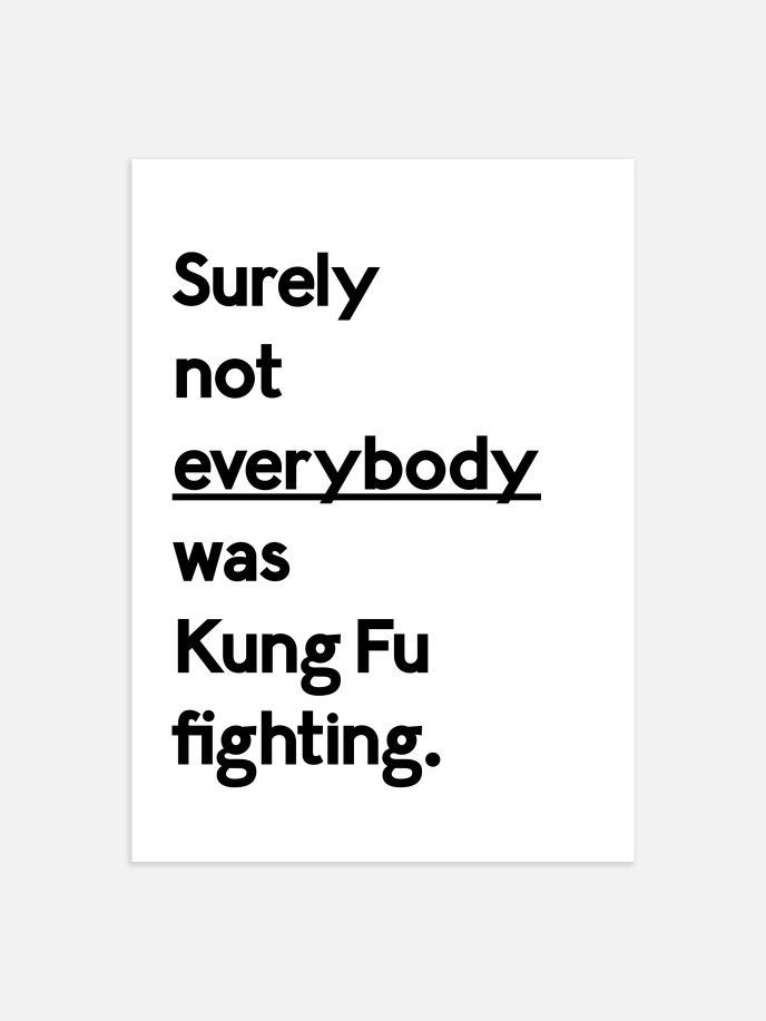 Kung Fu Fighting Poster