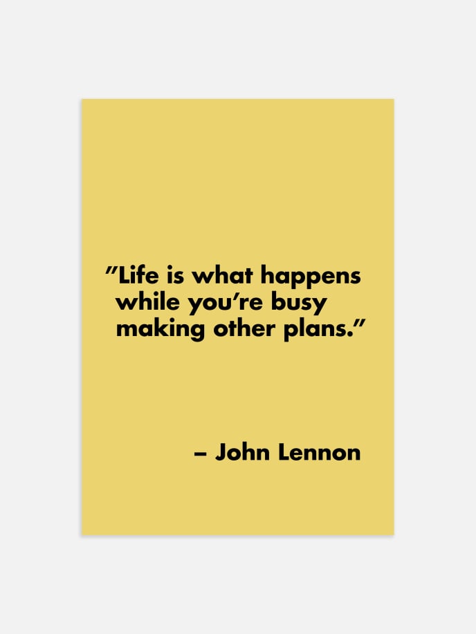 John Lennon Life Lesson Poster