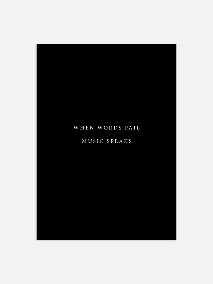 Music Speaks Plakat