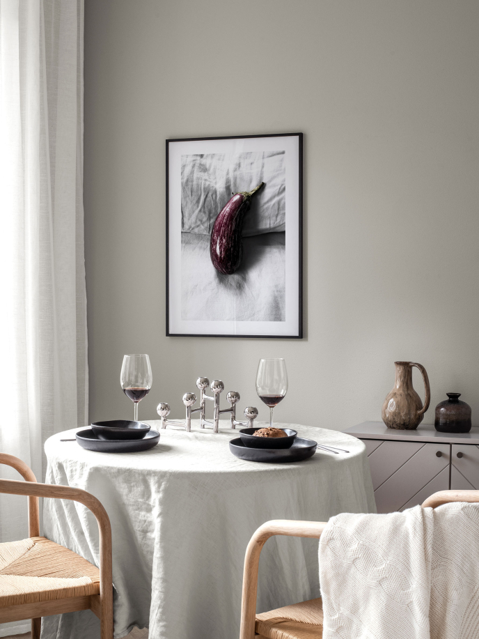 Aubergine in Bed Poster