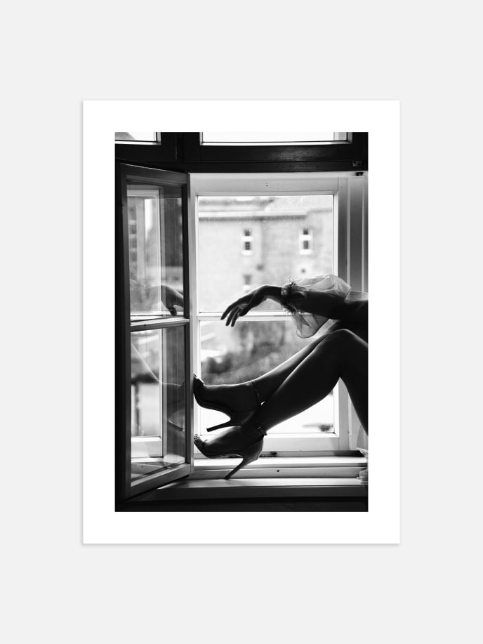 Heels in Window Poster