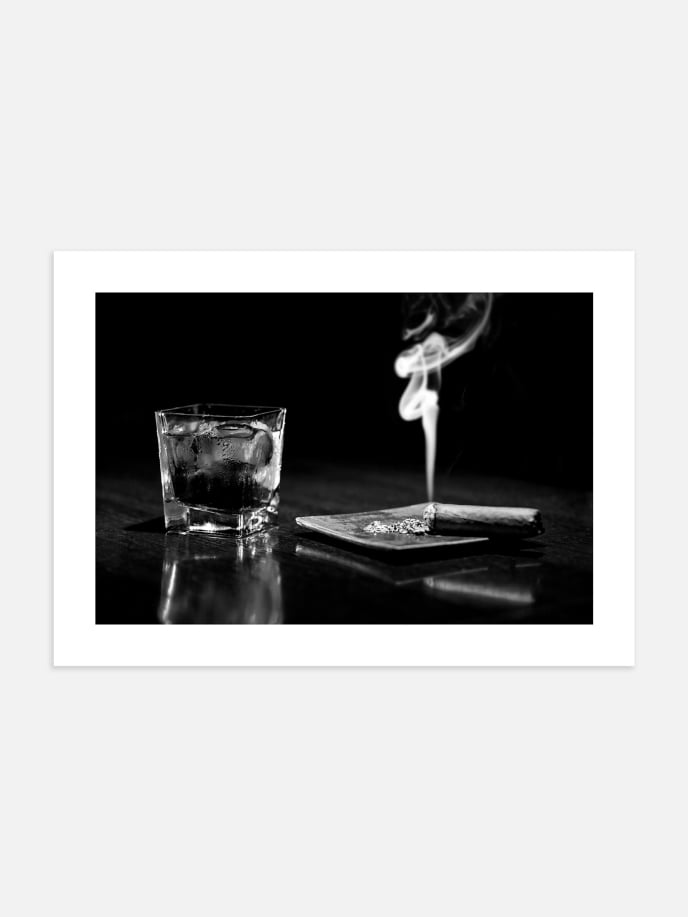 Whiskey and Cigar Juliste