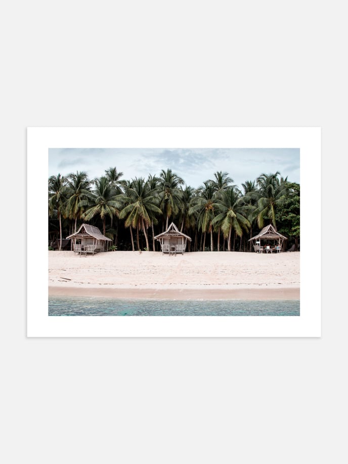 Beach Bungalows Poster