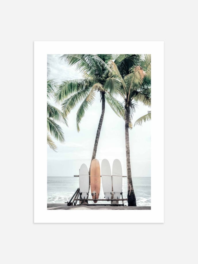 Beach Surfboards Plakat