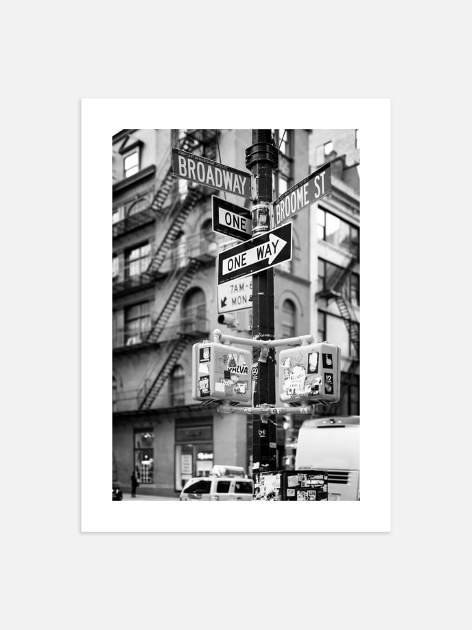 New York Street Signs Poster