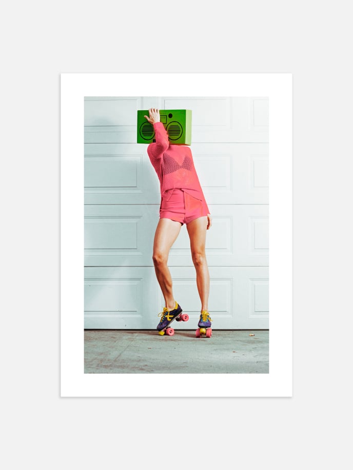 Girl with Stereo Poster